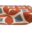 Modern Hand Tufted Wool Orange 4' x 6' Rug