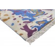 Modern Hand Knotted Wool Blue 3' x 5' Rug