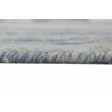 Modern Hand Knotted Wool Blue 3' x 10' Rug