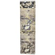 Modern Hand Knotted Wool Sand 3' x 10' Rug