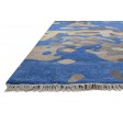 Modern Hand Knotted Wool Blue 9' x 12' Rug