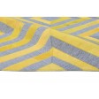 Modern Hand Woven Leather / Cotton Yellow 5' x 8' Rug