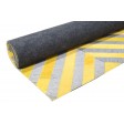 Modern Hand Woven Leather / Cotton Yellow 5' x 8' Rug