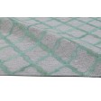 Modern Hand Woven Leather / Cotton Green 5' x 8' Rug