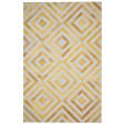 Hand Woven Diamond Gold / Grey Jakarta JAK109 Leather / Viscose Rug