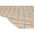 Hand Woven Moroccan Gold / Grey Jakarta JAK106 Leather / Viscose Rug