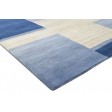 Modern Handloom Wool Blue 5' x 7' Rug