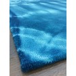 Handmade Woolen Shibori Cyan Blue Area Rug t-420 5x8