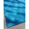 Handmade Woolen Shibori Cyan Area Rug t-450 5x8