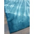 Handmade Woolen Shibori Cyan Area Rug t-564 5x8