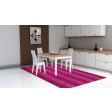 Handmade Magenta Pink VSAL01AK02 Stripe Rugs 5'X8'