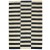 Modern Hand Woven Wool Black 4' x 9' Rug